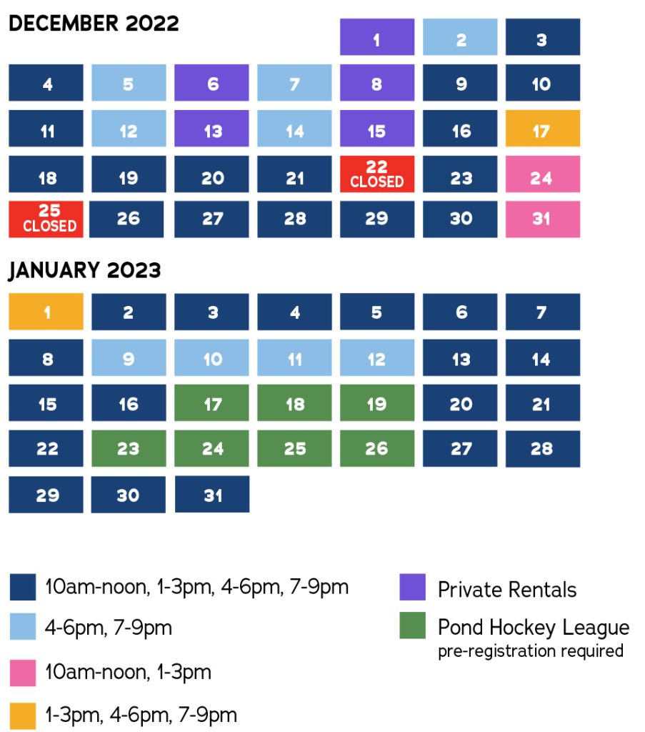 skate schedule 202223Dec22Update Downtown Partnership
