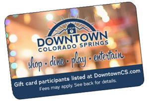 Gift Card for Downtown Colorado Springs Shopping